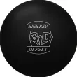 3-D Offset Black Solid bowling ball