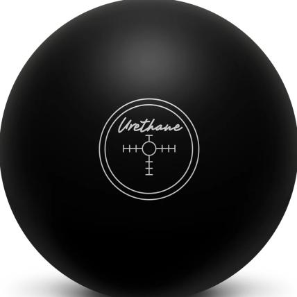 Black Urethane bowling ball photo
