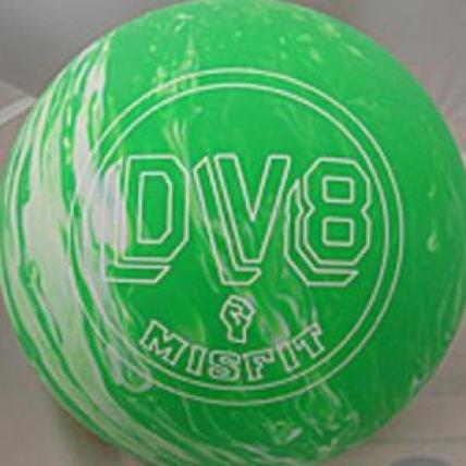 DV8 Misfit Green/White bowling ball photo