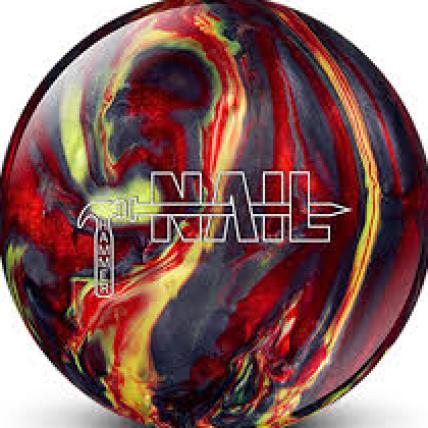 Hammer Nail Smoke and Fire bowling ball photo