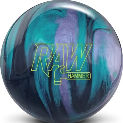 Raw Hammer - Black / Purple / Teal bowling ball photo