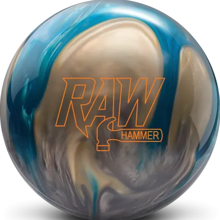 Raw Hammer - Blue / Silver / White bowling ball photo
