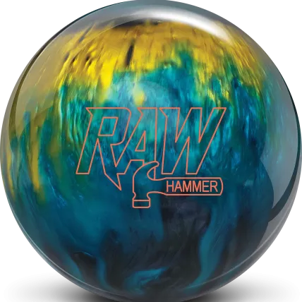 Raw Hammer - Smoke / Blue / Gold bowling ball photo